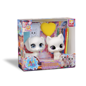 Cachorro e Gato c/ Canetinhas